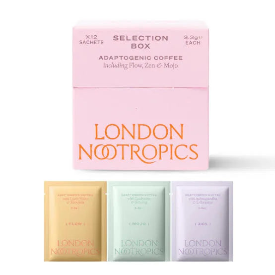 London Nootropics Selection Box with Flow, Mojo and Zen sachets